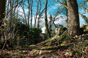 Blaustein-Relikte eines Pavillons im Klauser Wälchen, Kornelimünster