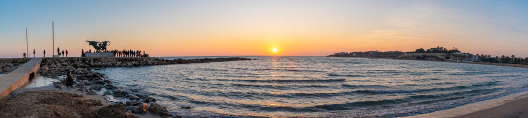 Vilanova i la Geltru`s beach panoramic pasifae