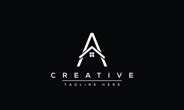 Unique modern minimalist creative letter A logo design. Vector icon template.