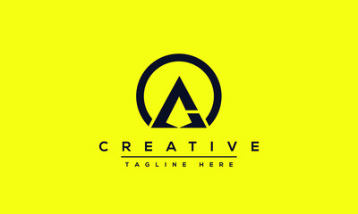 Unique modern minimalist creative letter A logo design. Vector icon template.