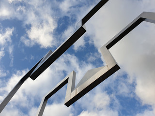 Detail der Kfar-Saba-Brücke in Mülheim an der Ruhr 