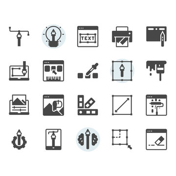 Graphic design icon and symbol set.