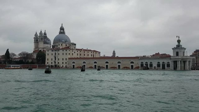 Venice landmarks from the Grand Canal, Italy
