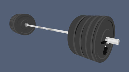 Vector Isolated Illustration of a Barbell