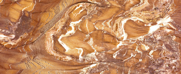 Brown beige abstract marble granite natural stone texture panorama