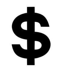 Vector image of the dollar icon