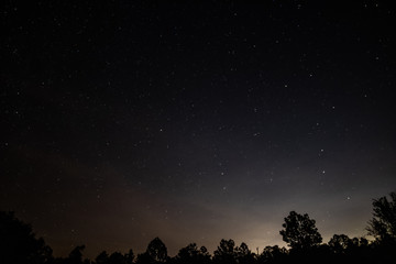 Starry night with the Big Dipper.