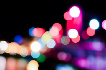 Abstract bokeh background. Christmas bokeh lights refocused blurred background.