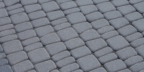 Fototapeta premium gray stylish paving stone creating a rhythmic pattern