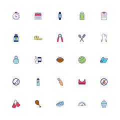 bundle of healthy lifestyle icons