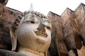 Thai ancient temple in ruin