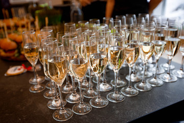 glasses of white wine