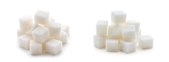 Sugar Cube on white background