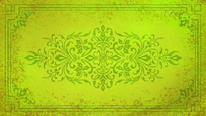 Jugendstil floral Ornament Hintergrund Pastell gr&uuml;n lindgr&uuml;n Textil Wand antik altes Papier Vorlage Layout Design Template Geschenk zeitlos sch&ouml;n alt barock edel rokoko elegant background
