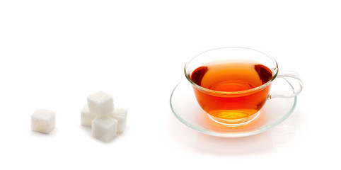 cup of tea isolated on white