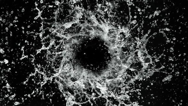 Super slow motion of rotating water in twister shape. Filmed on high speed cinema camera, 1000 fps.