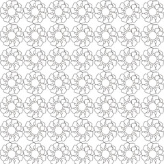 Patrón con flores con pétalos de cuadrados redondeados