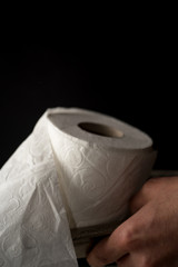 Stockpiling toilet paper during coronavirus crises 