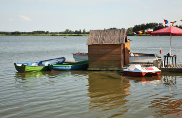 Jamno Lake in Mielno. Poland
