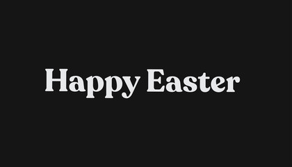 Happy Easter lettering text. Typographic design.