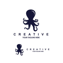 octopus logo vector illustration design