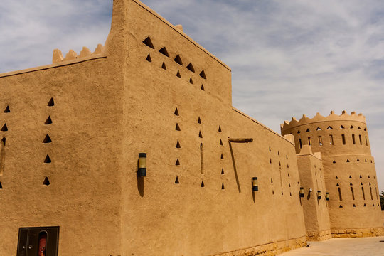 Modern architecture of Ad Diriyah in the traditional Arabic style, Riyadh, Saudi Arabia
