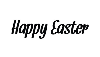 Happy Easter lettering text. Typographic design.