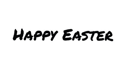 Happy Easter lettering text. Typographic design.