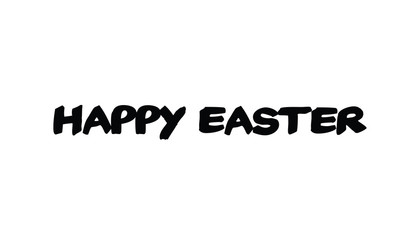 Happy Easter lettering text. Typographic design.