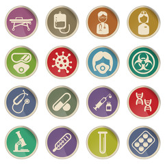 Fototapeta premium Coronavirus COVID-19 icon set