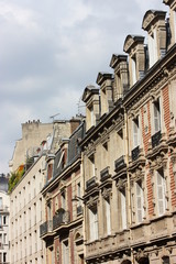 Fototapeta na wymiar Facades of buildings in Paris, France 