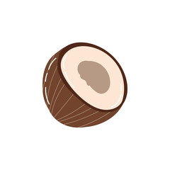 coconut exotic fruit flat style