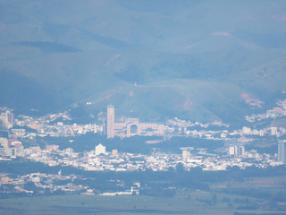 Basilica of the city of aparecida being seen from a long distance