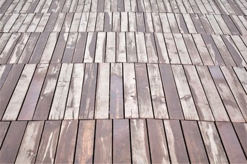 texture of road from wooden boards