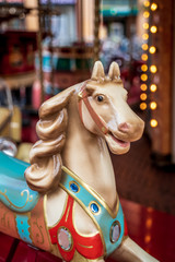 Obraz na płótnie Canvas Old vintage carousel horse