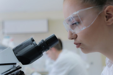 Fototapeta premium Concept Coronavirus. scientist or doctor research for Corona virus treatment drug And research in lab Or hospital.