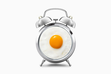 egg - In the clock. It's time concept.