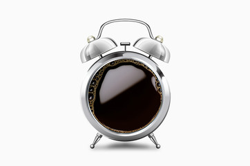 coffee - In the clock. It's time concept.