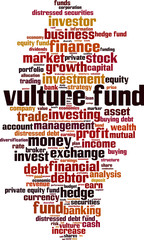 Obraz premium Vulture fund word cloud