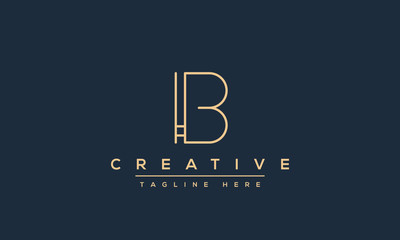 Modern abstract letter B logo design. Minimal B initial based icon. Initial BB vector 