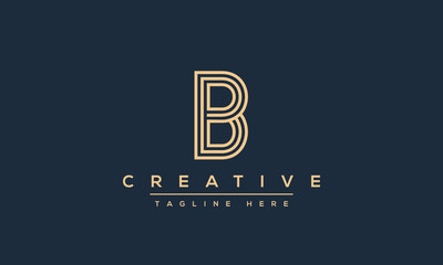 Modern abstract letter B logo design. Minimal B initial based icon. Initial BB vector 