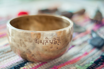 Tibetan singing bowl for meditation