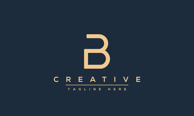 Modern abstract letter B logo design. Minimal B initial based icon. Initial BB vector 
