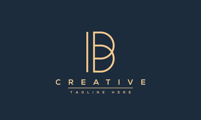 Modern abstract letter B logo design. Minimal B initial based icon. Initial BB vector 