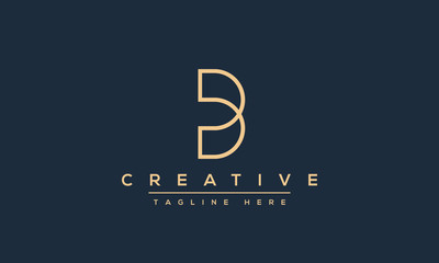 Modern abstract letter B logo design. Minimal B initial based icon. Initial BB vector 
