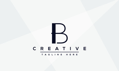 Modern abstract letter B logo design. Minimal B initial based icon. Initial BB vector 