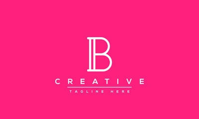 Modern abstract letter B logo design. Minimal B initial based icon. Initial BB vector 