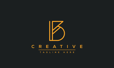Modern abstract letter B logo design. Minimal B initial based icon. Initial BB vector  - obrazy, fototapety, plakaty