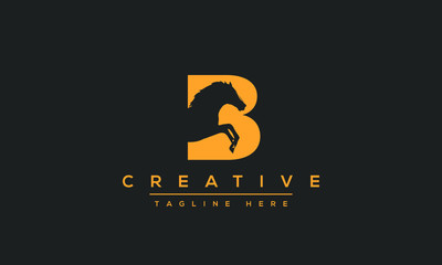 Modern abstract letter B logo design. Minimal B initial based icon. Initial BB vector 