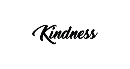 Kindness lettering sign. Hand drawn style tipography for banners, badges, postcard, t-shirt, prints, posters.